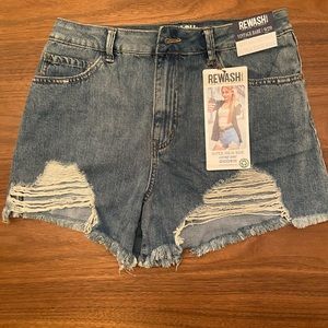 REWASH Vintage Babe Super High Rise Jean Shorts